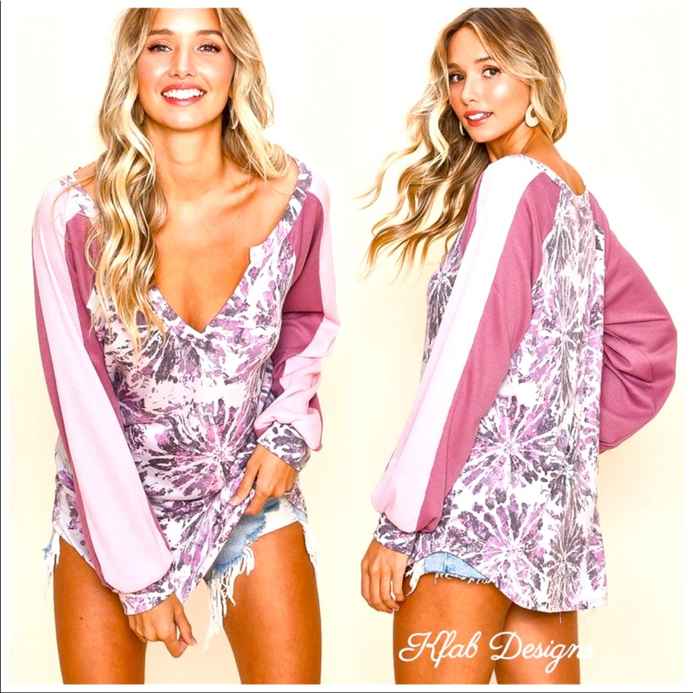 Stunning💗soft pink animal print w/offset sleeved